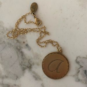 “A” initial necklace